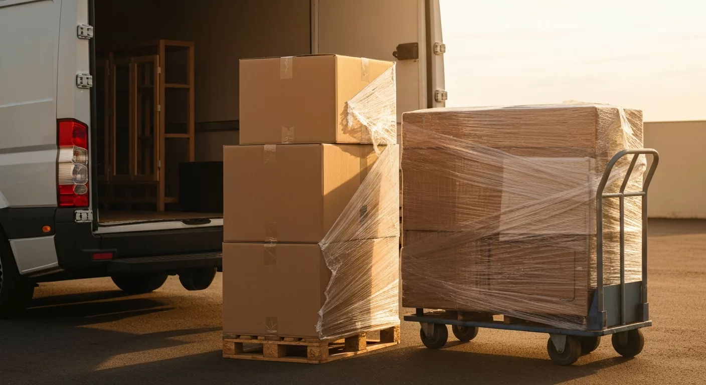 Transport help and light moving with boxes