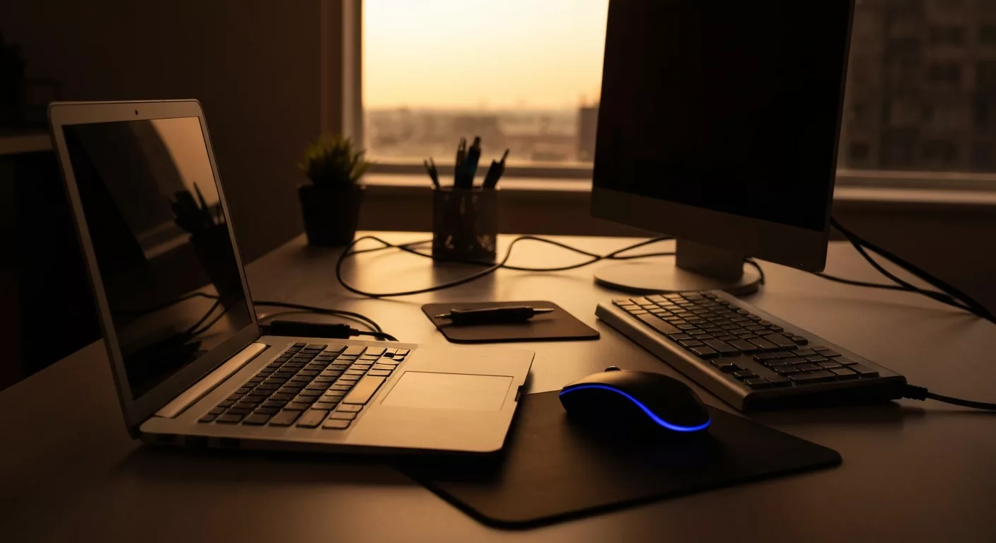 Aide informatique avec ordinateur et outils numeriques