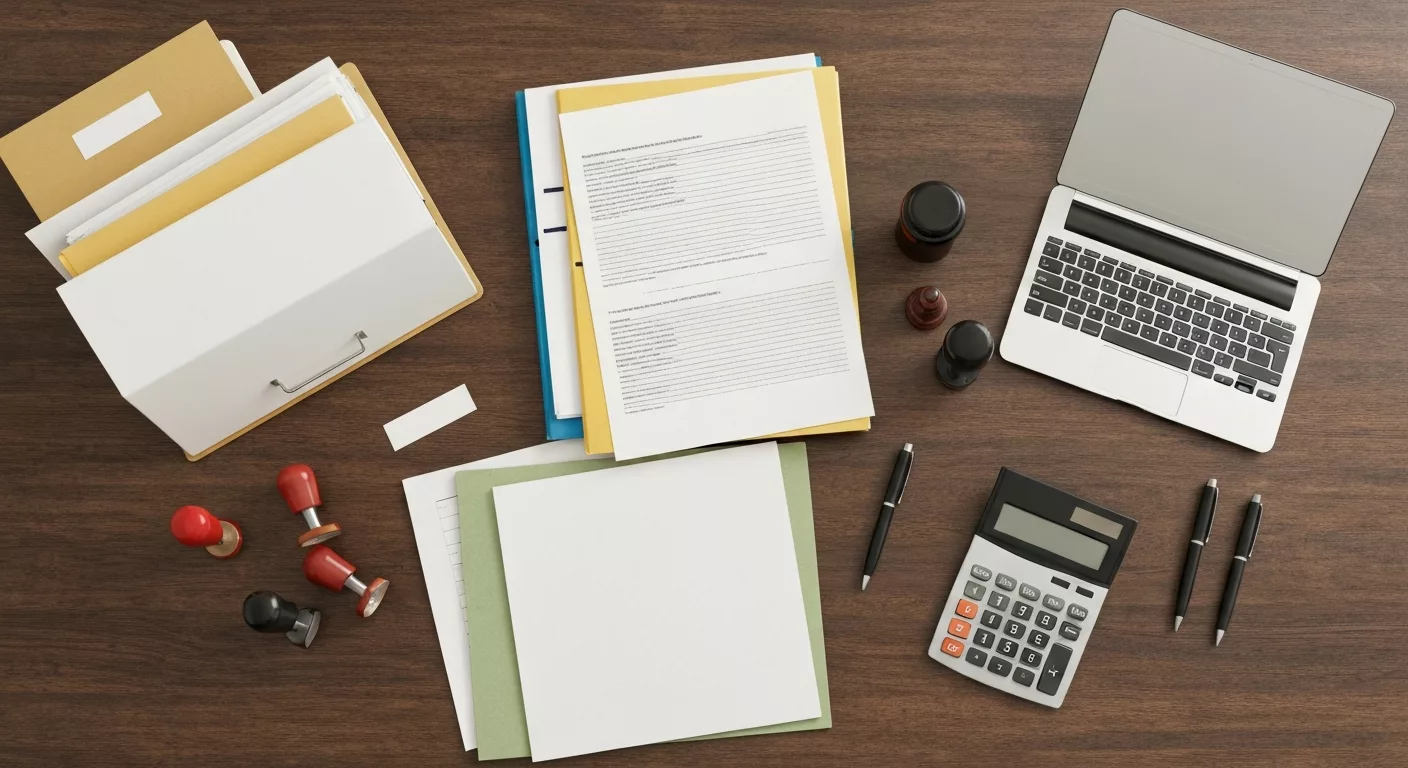 Administrative support with computer and documents