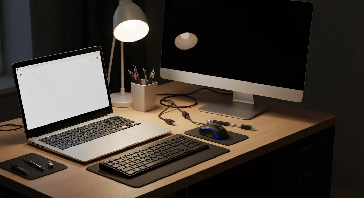 Aide informatique avec ordinateur et outils numeriques