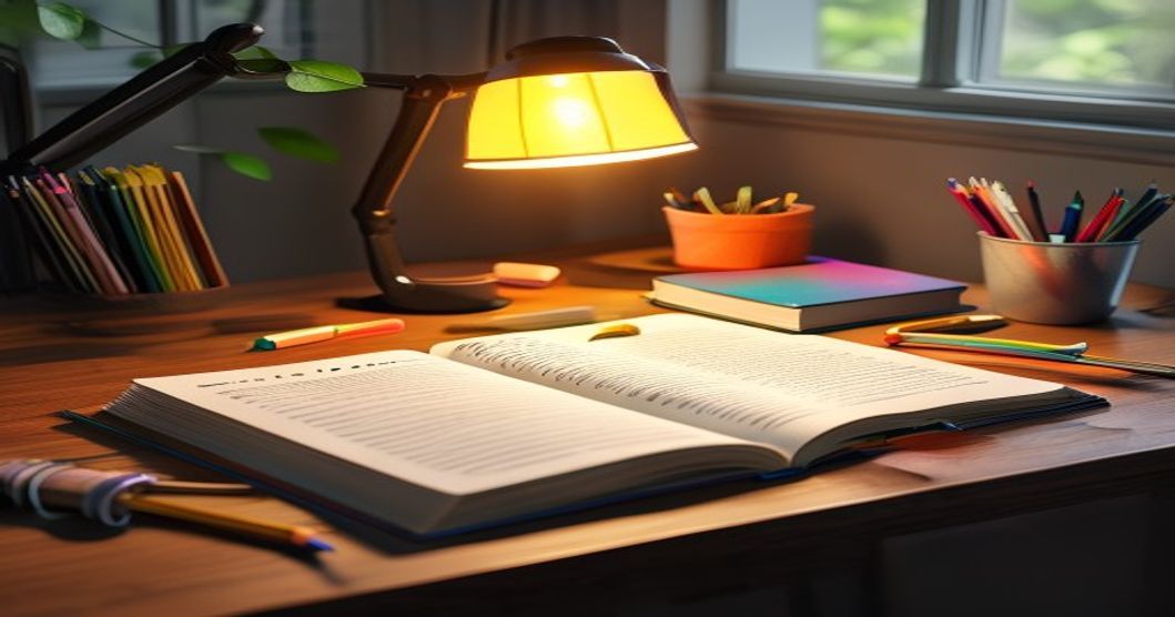 Una niña está haciendo sus deberes de casa en casa con la ayuda de un tutor que la está supervisando atentamente.