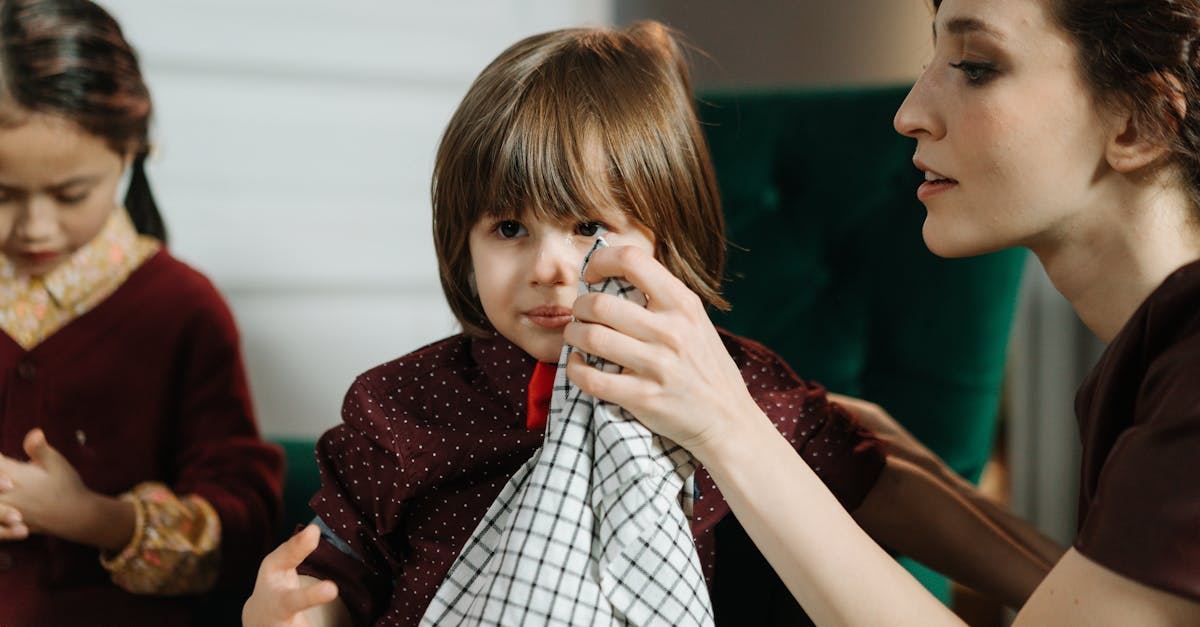 Illustration of a caring nanny playing with two children, representing babysitting in Brussels